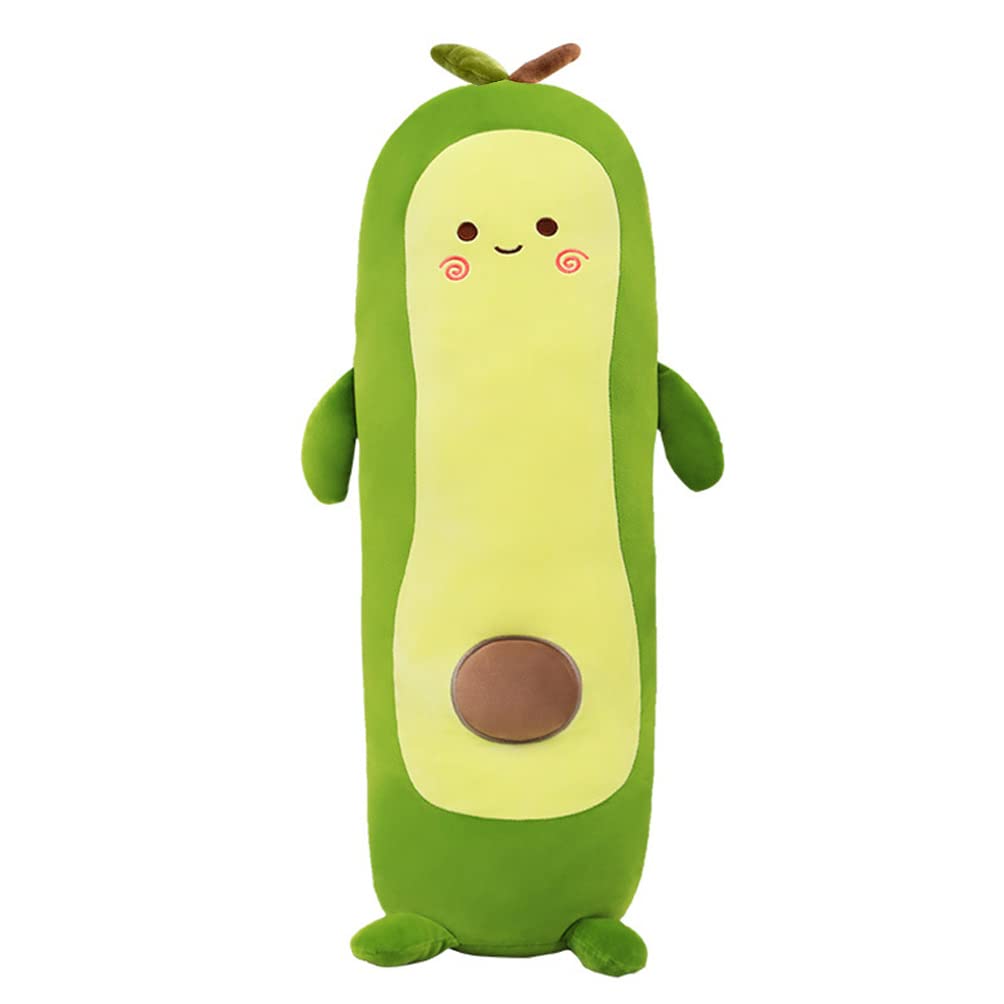 MMTTAO Long Avocado Stuffed Animal 22 Inch Avocado Plush Toy Cute Stuffies Kawaii Food Fruit Plushies Pillow Cuddle Plushie Hugging Plush Pillow Gifts for Kids Boys Girls Home Bedroom Decor, 22Inches