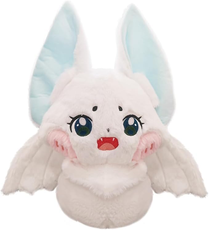 Cuddly Gray Bat Plush Pillow Gothic Furry Bat Stuffed Gifts/13.7''