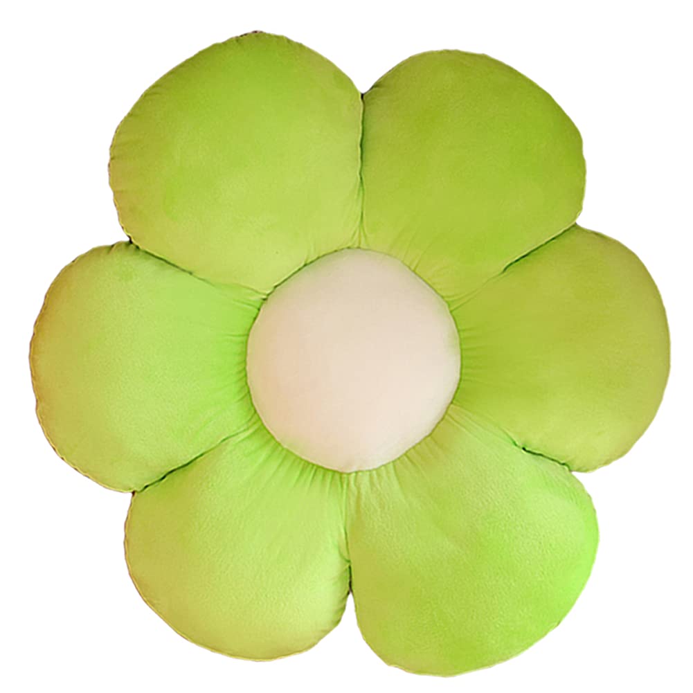 lannery Flower Plush Throw Pillows, Flower Floor Pillow Seating Cushion Toy for Reading, Room, Watching TV (11.8", White-2)