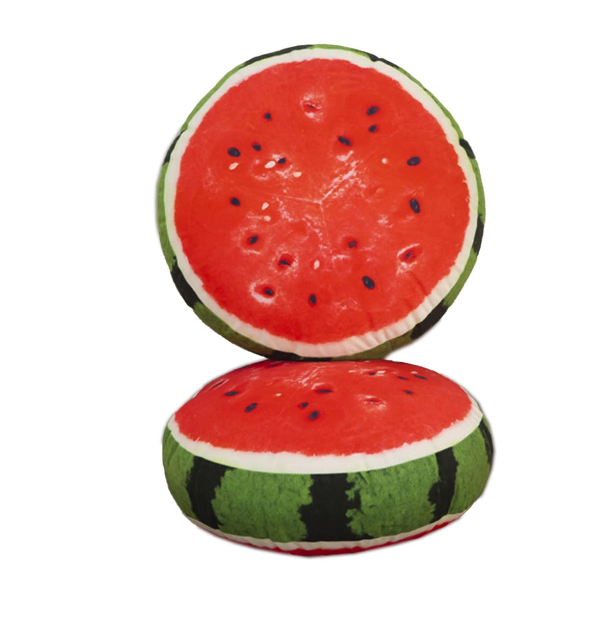 Fruit Pillow Creative Home Sofa Tatami Pillow Watermelon Futon Shaped Round Cushion Pillow(Green Lemon,35cm)