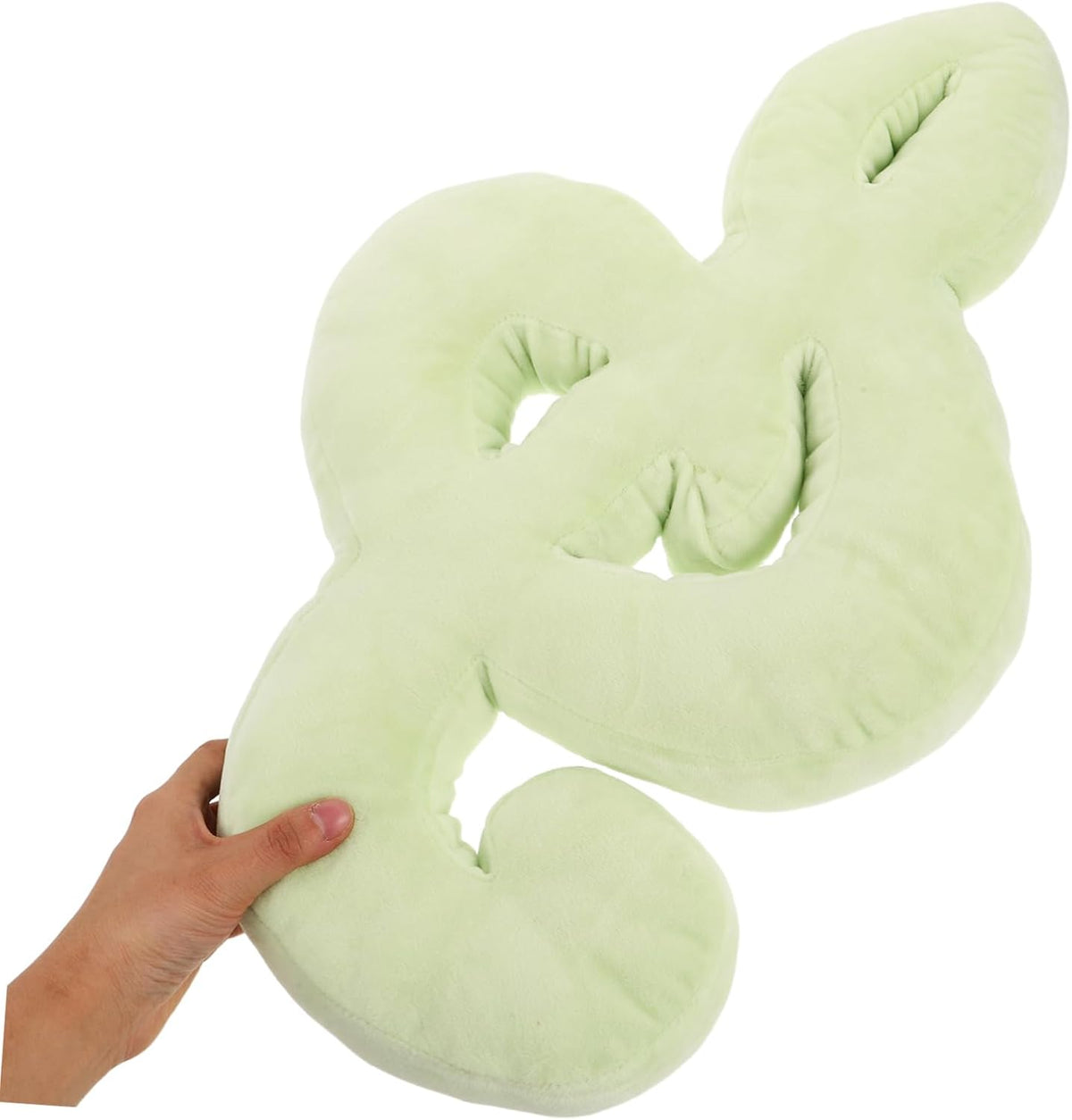 Cabilock Musical Note Plush Pillow for Couches and Beds, Light Green