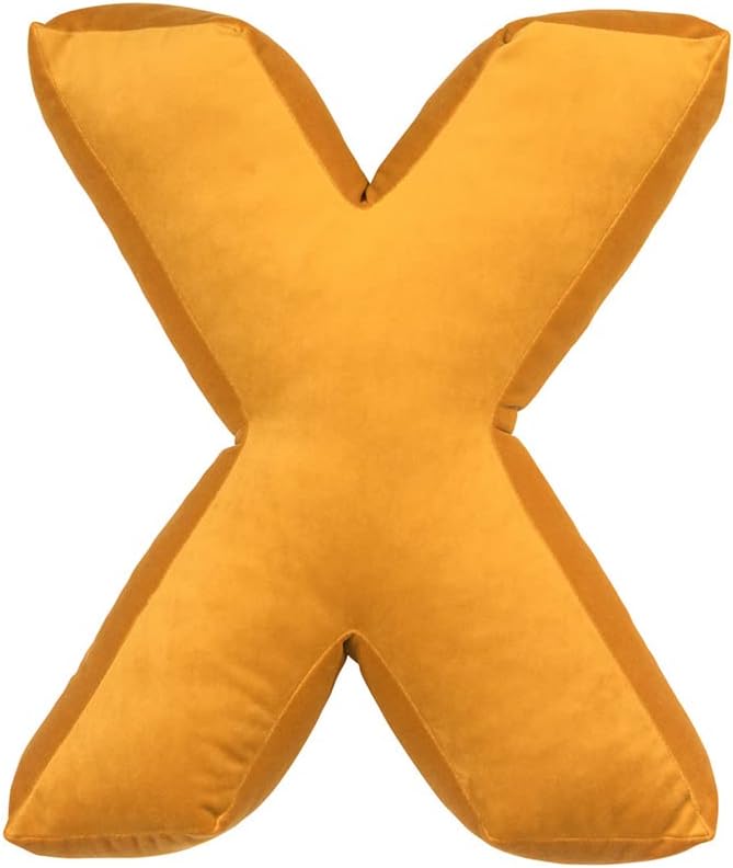 vctops Soft Velvet Letter Pillow English Alphabet A to Z Letter Decorative Throw Pillow for Bedroom Living Room Decor (L,16"x13.5")