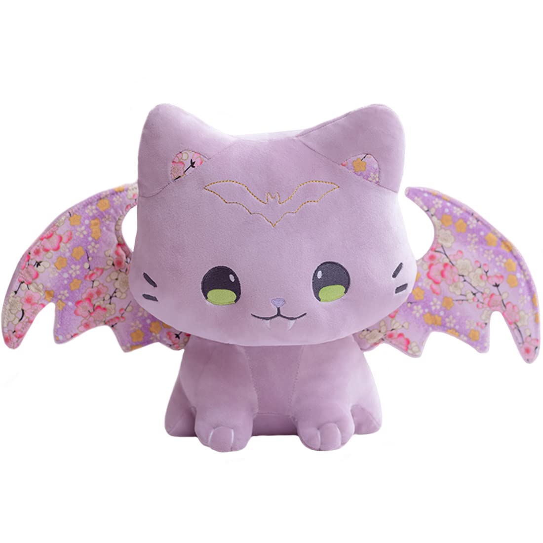Cuddly Gray Bat Plush Pillow Gothic Furry Bat Stuffed Gifts/13.7''