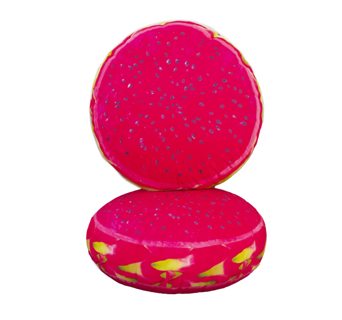 Fruit Pillow Creative Home Sofa Tatami Pillow Watermelon Futon Shaped Round Cushion Pillow(Green Lemon,35cm)