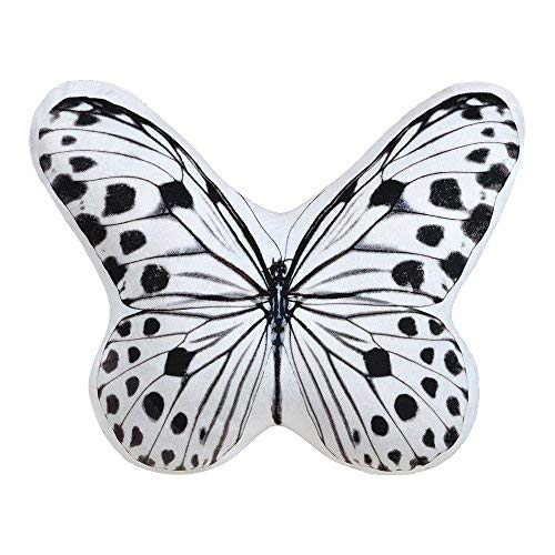 JWH 3D Butterfly Pillow Decorative Plush Throw Pillow Colorful Animal Print Cushion with PP Cotton Filling for Bed Couch Living Room Bedroom Farmhouse 13x15 Inch Blue