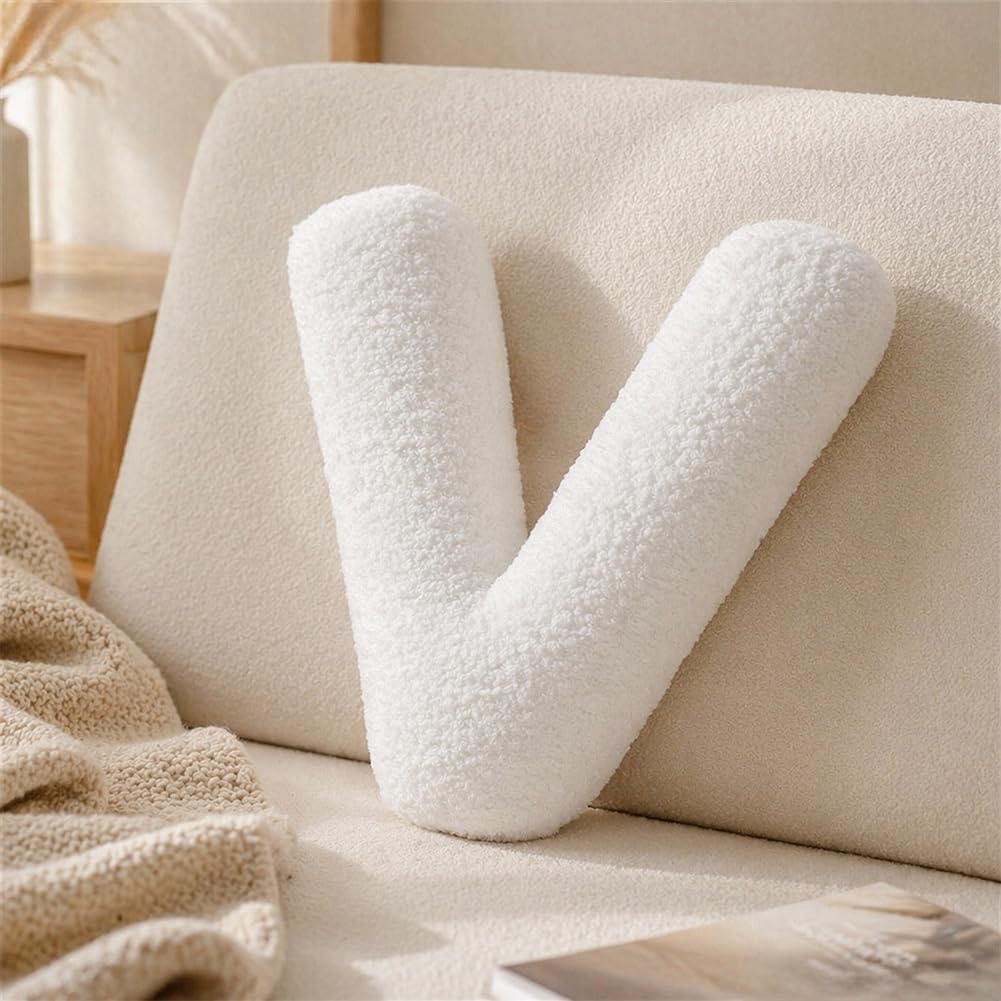 Letter Plush Pillow, Letter Hugging Throw Pillows, Decorative Initial Letter Shaped Throw Pillows for Bed Couch, Letter Pillows English Alphabet A to Z for Sofa Bedroom Living Room Decor (A)