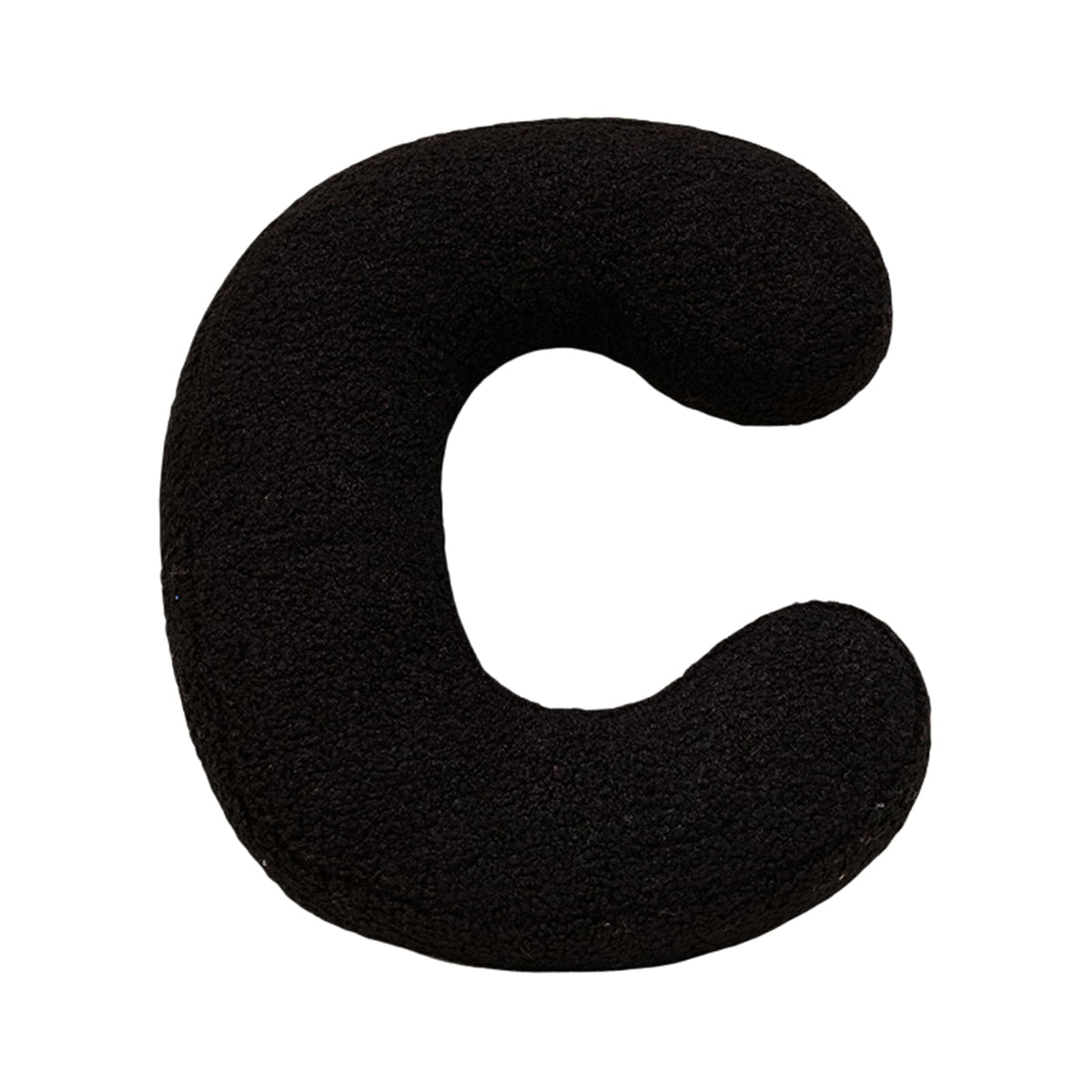 MOJUN Black Letter Pillows Cute Soft Plush Initial Letter Throw Cushion Decorative English Alphabet A to Z Letter Hugging Throw Pillows for Sofa Couch Bed Car Living Room Decoration Photo Prop, H