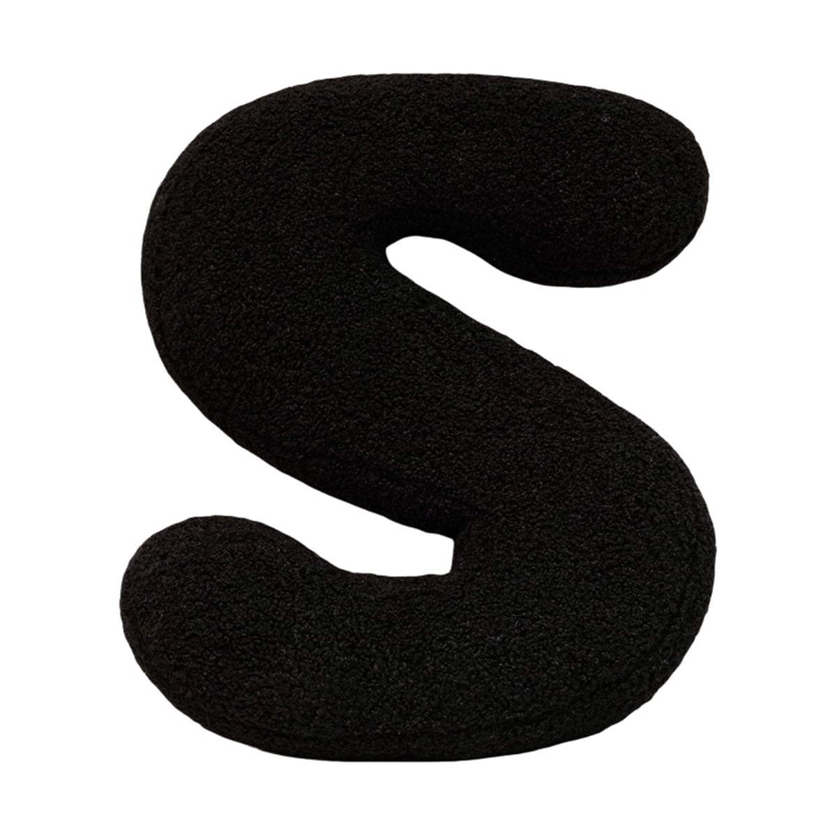 MOJUN Black Letter Pillows Cute Soft Plush Initial Letter Throw Cushion Decorative English Alphabet A to Z Letter Hugging Throw Pillows for Sofa Couch Bed Car Living Room Decoration Photo Prop, H