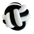 OUKEYI 8.5"/22cm Knot Ball Pillows, Round Throw Pillow Cushion Home Decoration Soft Plush Pillow, Throw Knotted Ball Pillow Handmade Children Room Decoration Round Plush Toy Pillow (White with red)