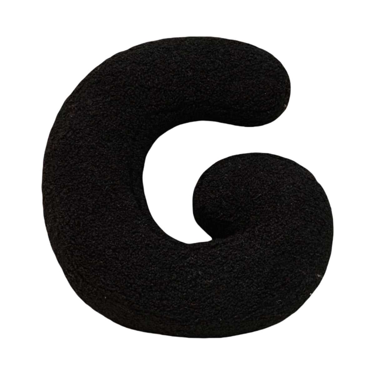 MOJUN Black Letter Pillows Cute Soft Plush Initial Letter Throw Cushion Decorative English Alphabet A to Z Letter Hugging Throw Pillows for Sofa Couch Bed Car Living Room Decoration Photo Prop, H