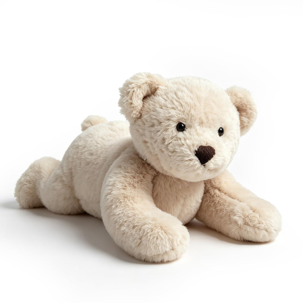Lying Brown Otter Plush Throw Pillow – Cute Lying Pose, a Soft Cushion & Stylish Decor Stuffed Toy in One.