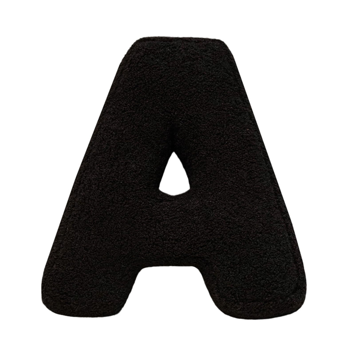 MOJUN Black Letter Pillows Cute Soft Plush Initial Letter Throw Cushion Decorative English Alphabet A to Z Letter Hugging Throw Pillows for Sofa Couch Bed Car Living Room Decoration Photo Prop, H