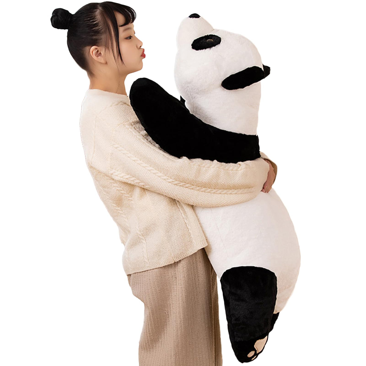 Hronsa Weighted Stuffed Animals, 15.3" Weighted Panda Plush Toy Cute Panda Weighted Plush Animals Pillow Gifts for Kids Adults