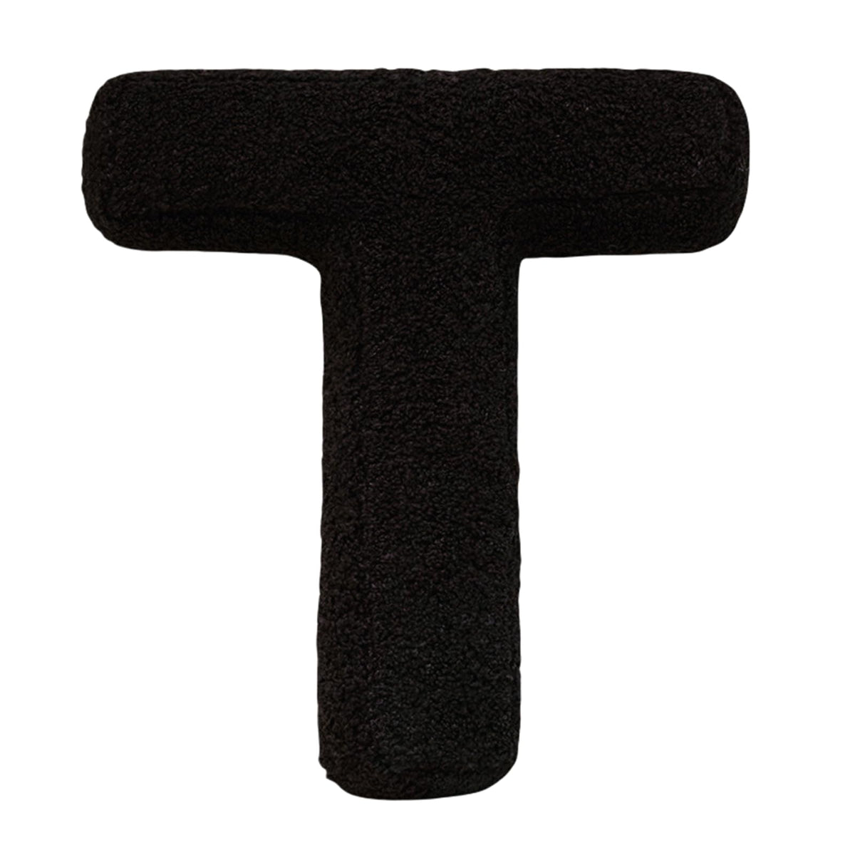 MOJUN Black Letter Pillows Cute Soft Plush Initial Letter Throw Cushion Decorative English Alphabet A to Z Letter Hugging Throw Pillows for Sofa Couch Bed Car Living Room Decoration Photo Prop, H