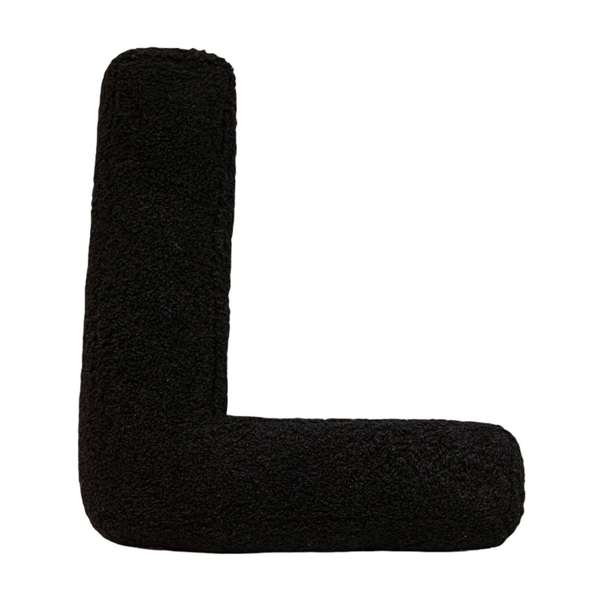 MOJUN Black Letter Pillows Cute Soft Plush Initial Letter Throw Cushion Decorative English Alphabet A to Z Letter Hugging Throw Pillows for Sofa Couch Bed Car Living Room Decoration Photo Prop, H