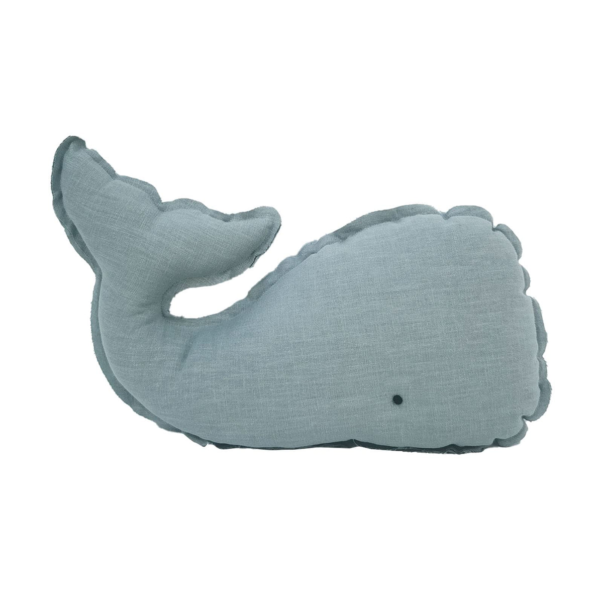 Marble Empire Whale Pillow Linen, Whale Throw Pillows with Free Style Edge,Coastal Ocean Decorative Pillow for Couch Sofa (Natrual Beige)