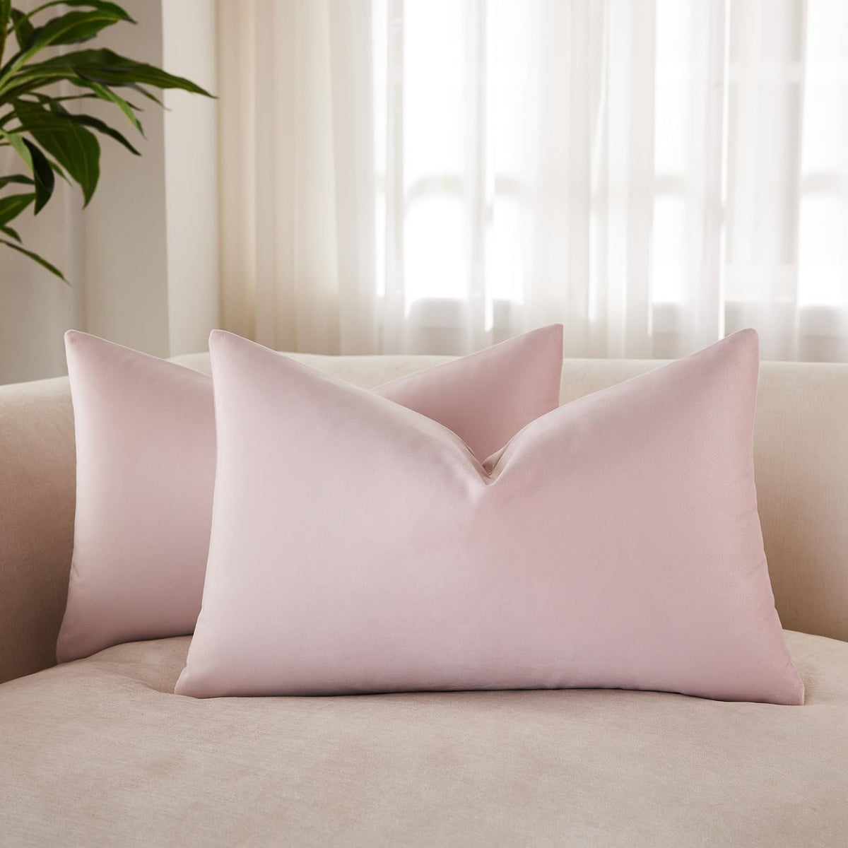 Velvet Throw Pillow Covers 18x18 for Couch Bed Sofa,Eggplant Purple