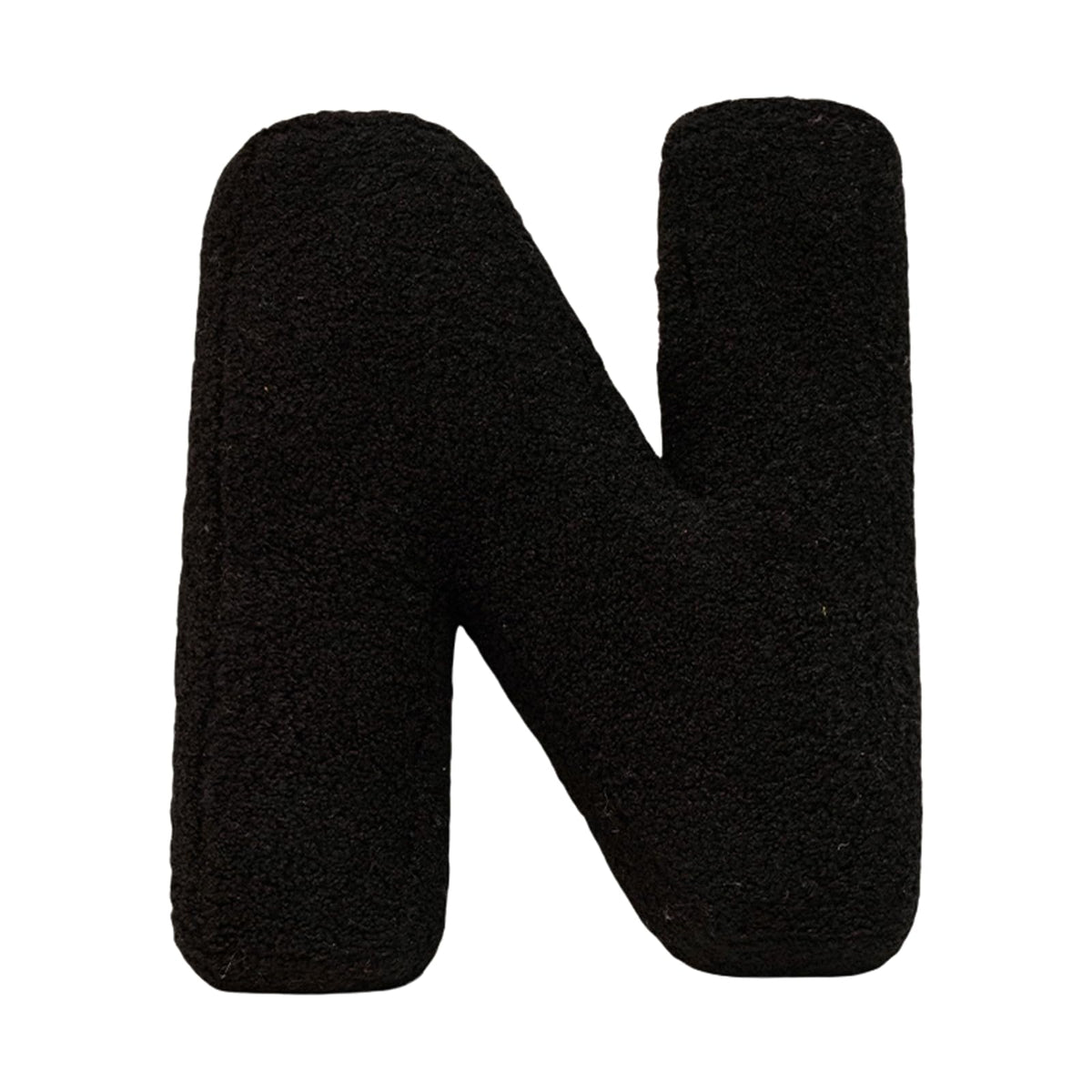 MOJUN Black Letter Pillows Cute Soft Plush Initial Letter Throw Cushion Decorative English Alphabet A to Z Letter Hugging Throw Pillows for Sofa Couch Bed Car Living Room Decoration Photo Prop, H