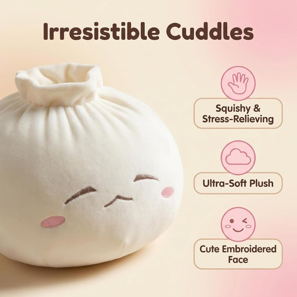 Giant Dumpling Plush Pillow（6.3 × 8 in）