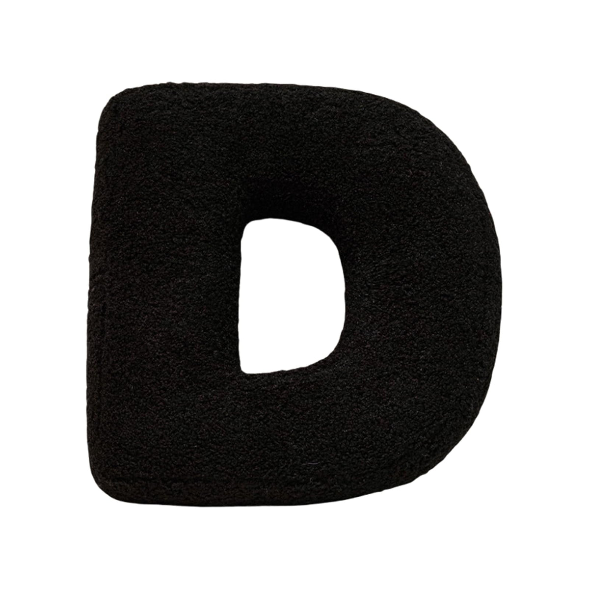 MOJUN Black Letter Pillows Cute Soft Plush Initial Letter Throw Cushion Decorative English Alphabet A to Z Letter Hugging Throw Pillows for Sofa Couch Bed Car Living Room Decoration Photo Prop, H