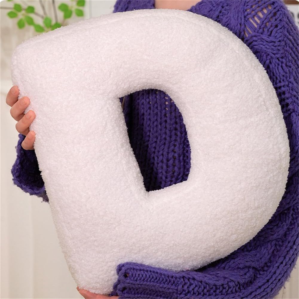 Letter Plush Pillow, Letter Hugging Throw Pillows, Decorative Initial Letter Shaped Throw Pillows for Bed Couch, Letter Pillows English Alphabet A to Z for Sofa Bedroom Living Room Decor (A)