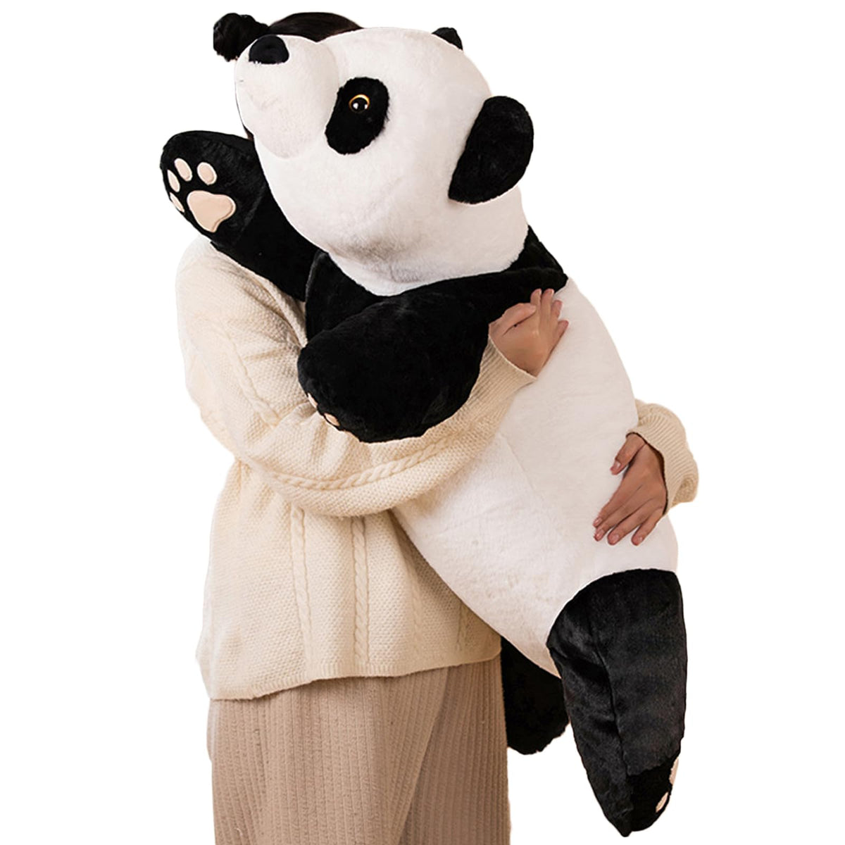 Hronsa Weighted Stuffed Animals, 15.3" Weighted Panda Plush Toy Cute Panda Weighted Plush Animals Pillow Gifts for Kids Adults