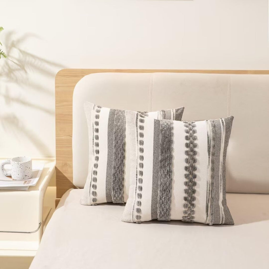 Boho Throw Pillow Covers Decorative Neutral Farmhouse Pillow case