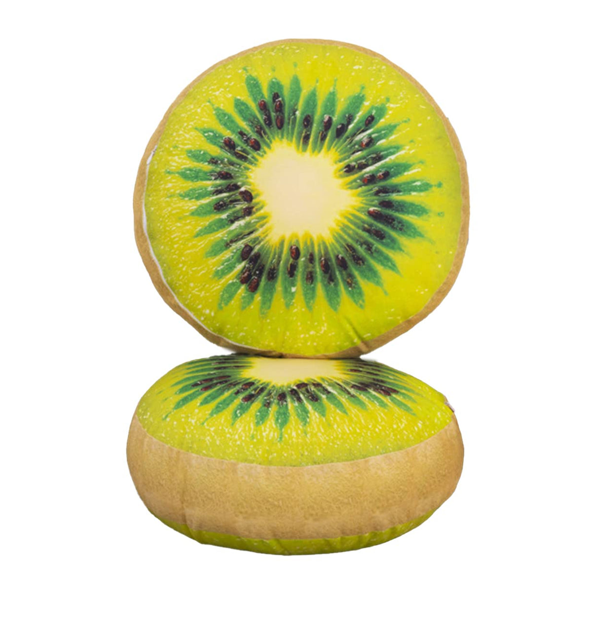 Fruit Pillow Creative Home Sofa Tatami Pillow Watermelon Futon Shaped Round Cushion Pillow(Green Lemon,35cm)