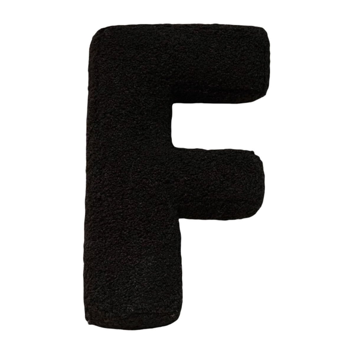 MOJUN Black Letter Pillows Cute Soft Plush Initial Letter Throw Cushion Decorative English Alphabet A to Z Letter Hugging Throw Pillows for Sofa Couch Bed Car Living Room Decoration Photo Prop, H
