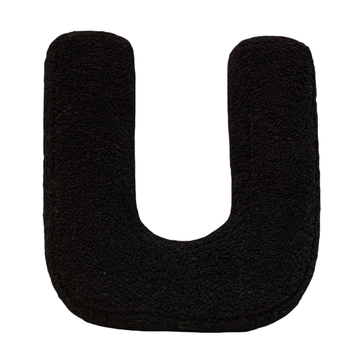 MOJUN Black Letter Pillows Cute Soft Plush Initial Letter Throw Cushion Decorative English Alphabet A to Z Letter Hugging Throw Pillows for Sofa Couch Bed Car Living Room Decoration Photo Prop, H