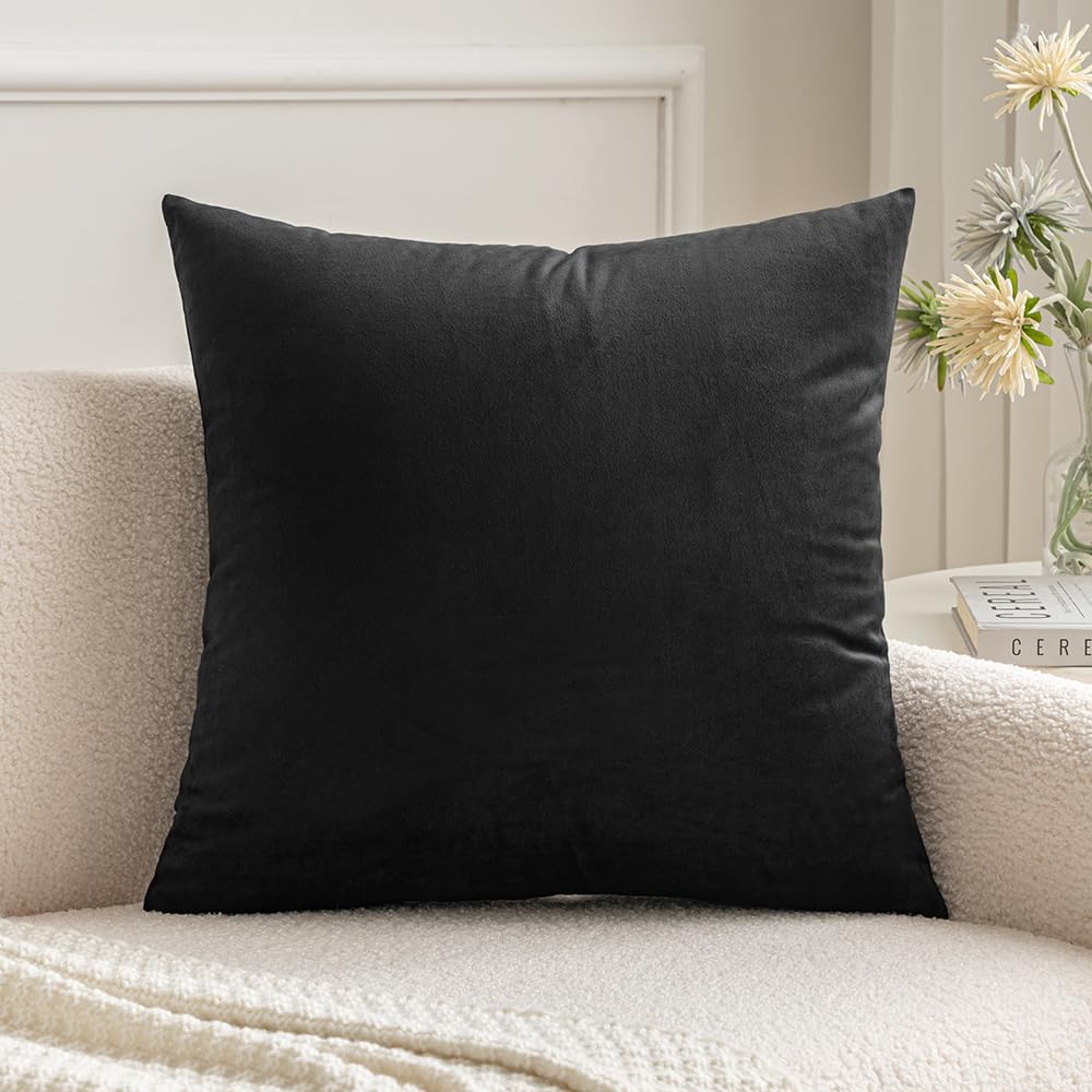 MIULEE 12x20 Inch Lumbar Velvet Christmas Throw Pillow Cover Army Green