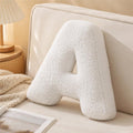 Letter Plush Pillow, Letter Hugging Throw Pillows, Decorative Initial Letter Shaped Throw Pillows for Bed Couch, Letter Pillows English Alphabet A to Z for Sofa Bedroom Living Room Decor (A)