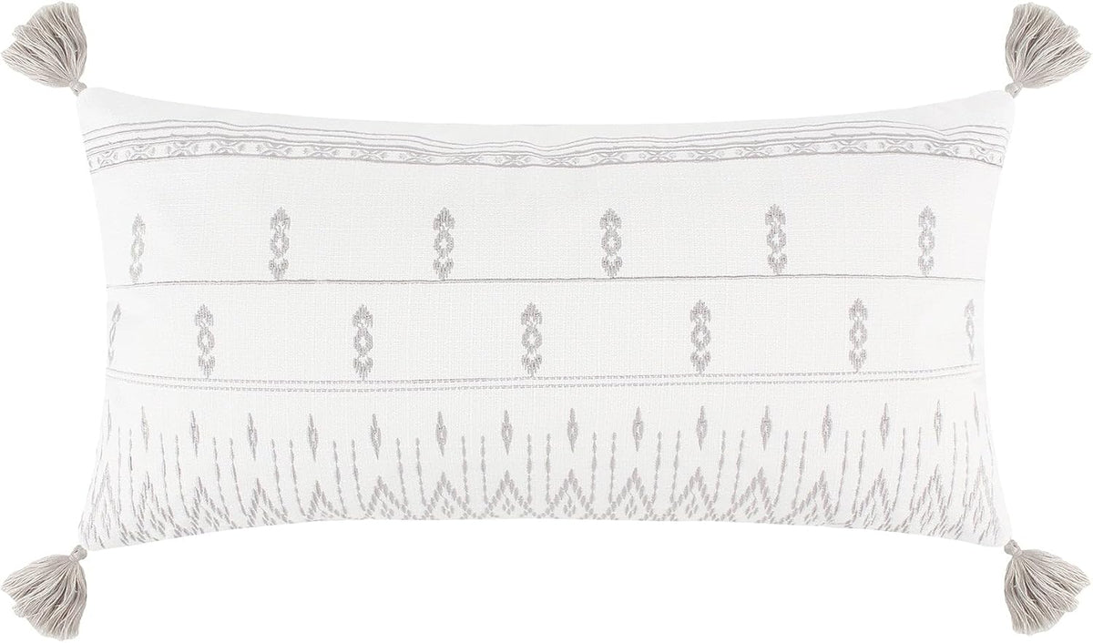 Levtex Home - Adare Taupe - Decorative Pillow (18x18in.) - Floral - Taupe, Grey and Cream