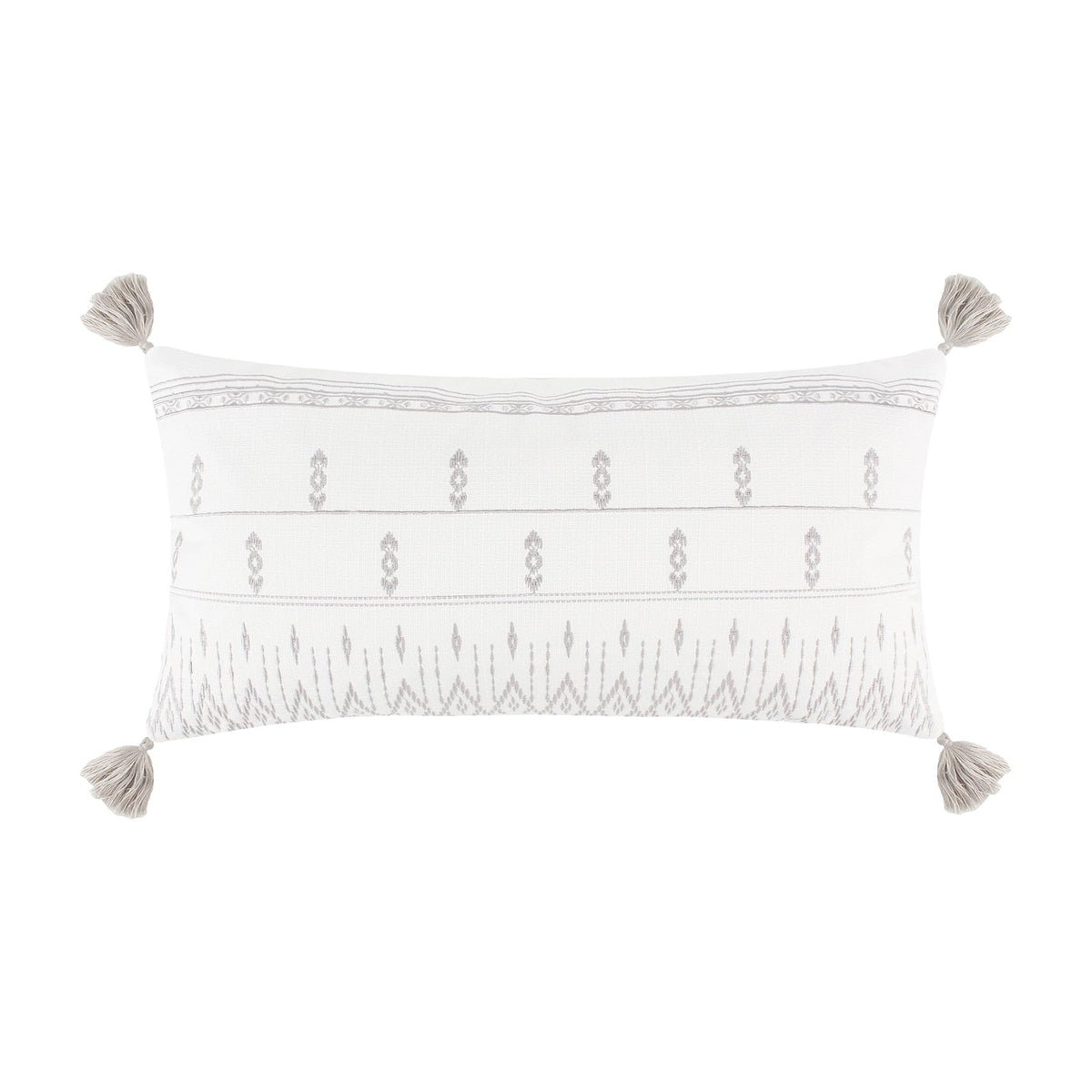 Levtex Home - Adare Taupe - Decorative Pillow (18x18in.) - Floral - Taupe, Grey and Cream