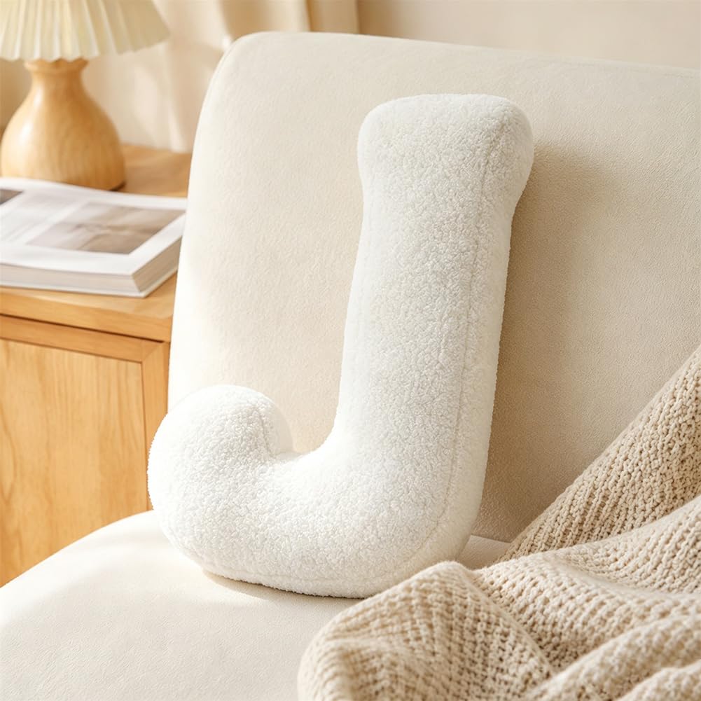Letter Plush Pillow, Letter Hugging Throw Pillows, Decorative Initial Letter Shaped Throw Pillows for Bed Couch, Letter Pillows English Alphabet A to Z for Sofa Bedroom Living Room Decor (A)