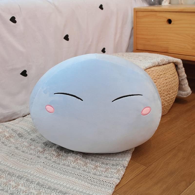 Roffatide 11 inch Soft Anime that Time I Got Reincarnated as a Slime Pillow Rimuru Tempest Plush Stuffed Throw Pillows for Bed Couch Blue