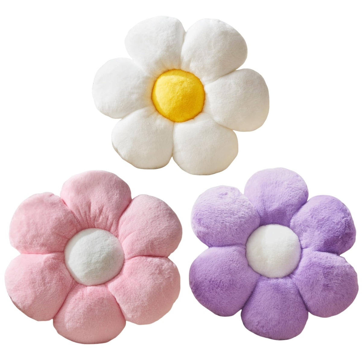 Flower Pillow,19.6In Daisy Pillow Blue Throw Pillows