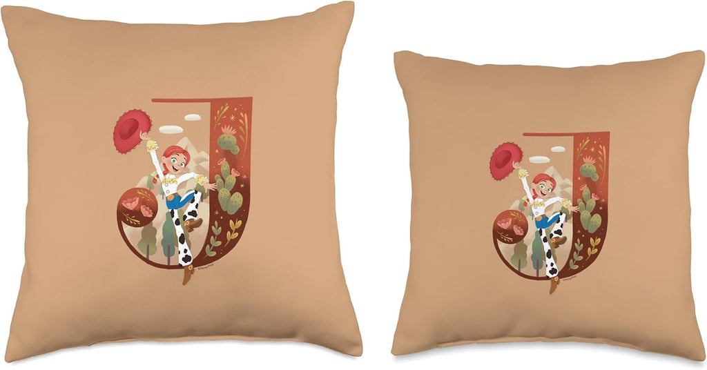 Disney and Pixar Alphabet Monogram Toy Story Letter J Jessie Throw Pillow