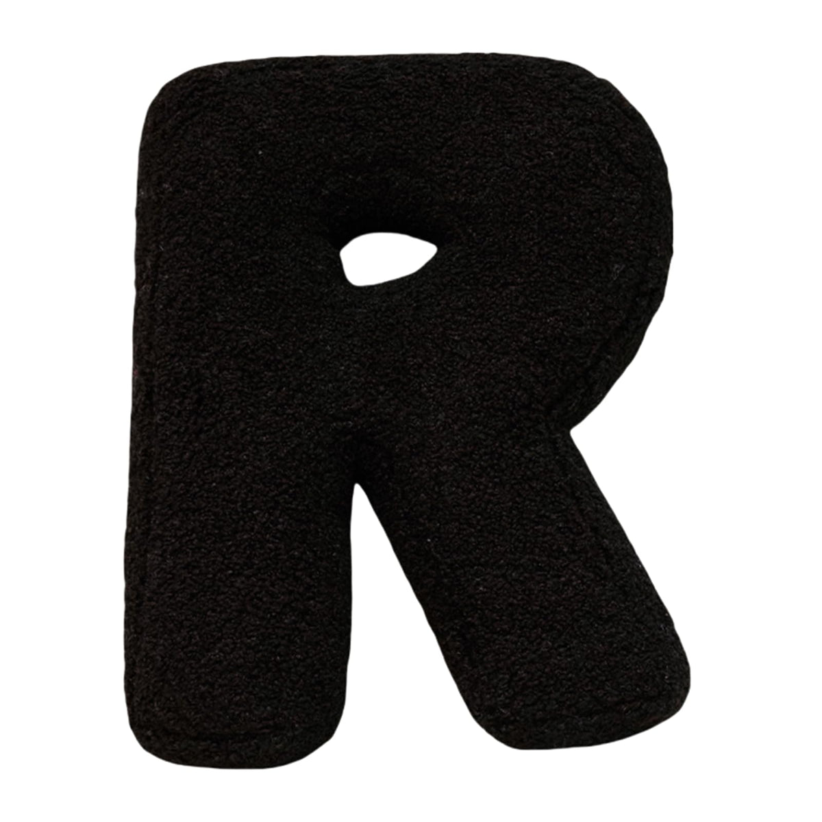 MOJUN Black Letter Pillows Cute Soft Plush Initial Letter Throw Cushion Decorative English Alphabet A to Z Letter Hugging Throw Pillows for Sofa Couch Bed Car Living Room Decoration Photo Prop, H