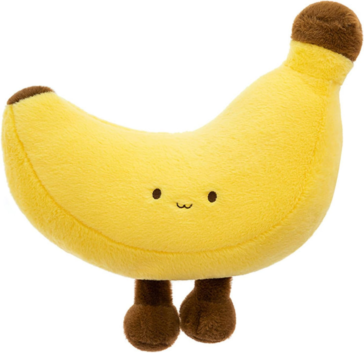 Banana Pillow,Soft Banana Shaped Decorative Throw Pillows with Foot,Cute Yellow Fruit Pillow for Bed,Chair,Sofa,Desk (Yellow-18inch)