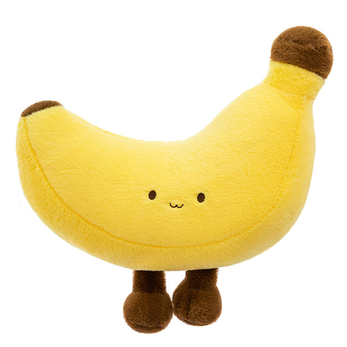 Banana Pillow,Soft Banana Shaped Decorative Throw Pillows with Foot,Cute Yellow Fruit Pillow for Bed,Chair,Sofa,Desk (Yellow-18inch)