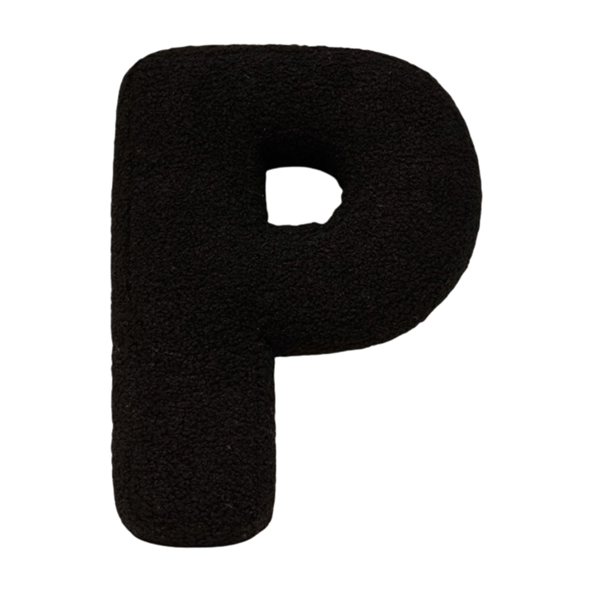 MOJUN Black Letter Pillows Cute Soft Plush Initial Letter Throw Cushion Decorative English Alphabet A to Z Letter Hugging Throw Pillows for Sofa Couch Bed Car Living Room Decoration Photo Prop, H
