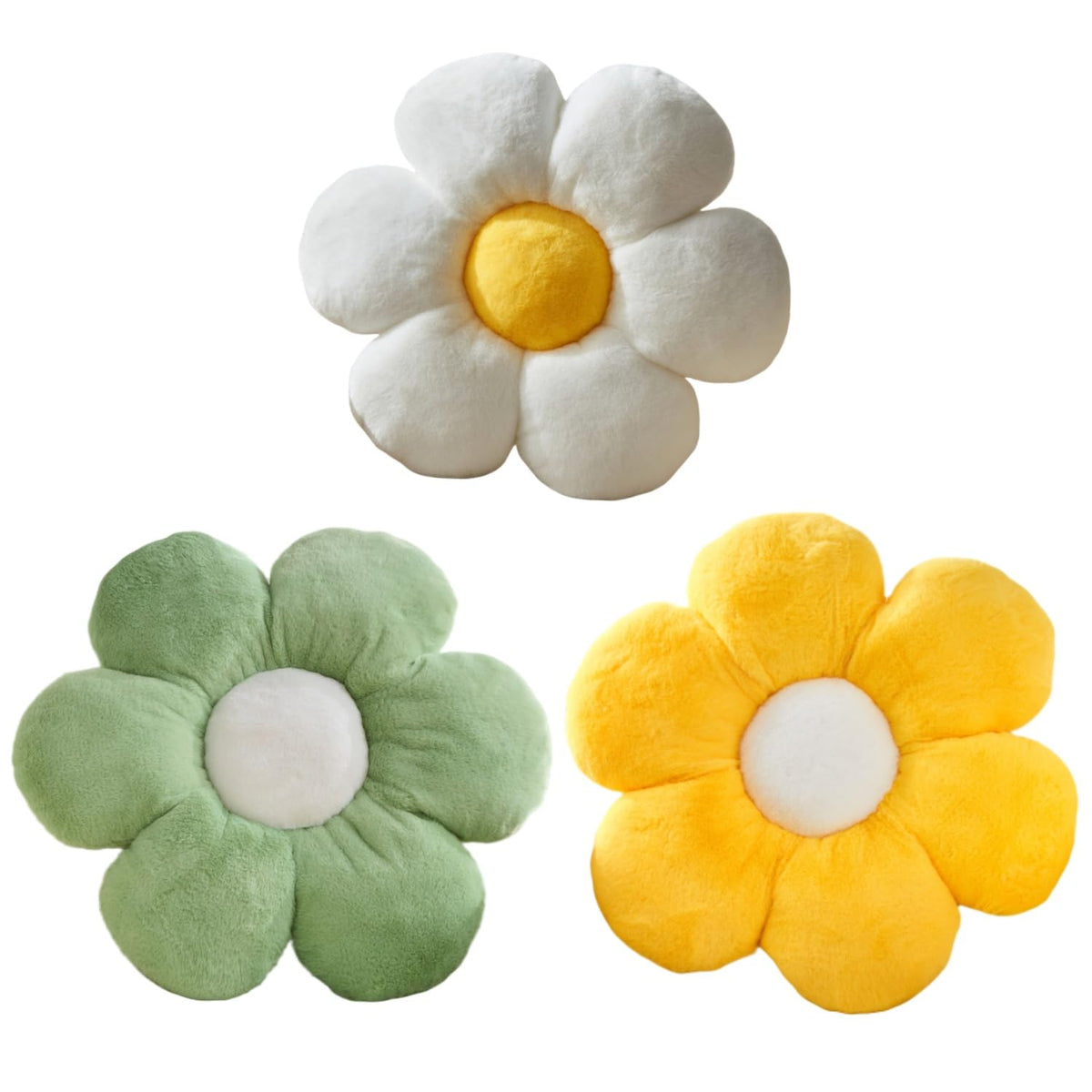Flower Pillow,19.6In Daisy Pillow Blue Throw Pillows