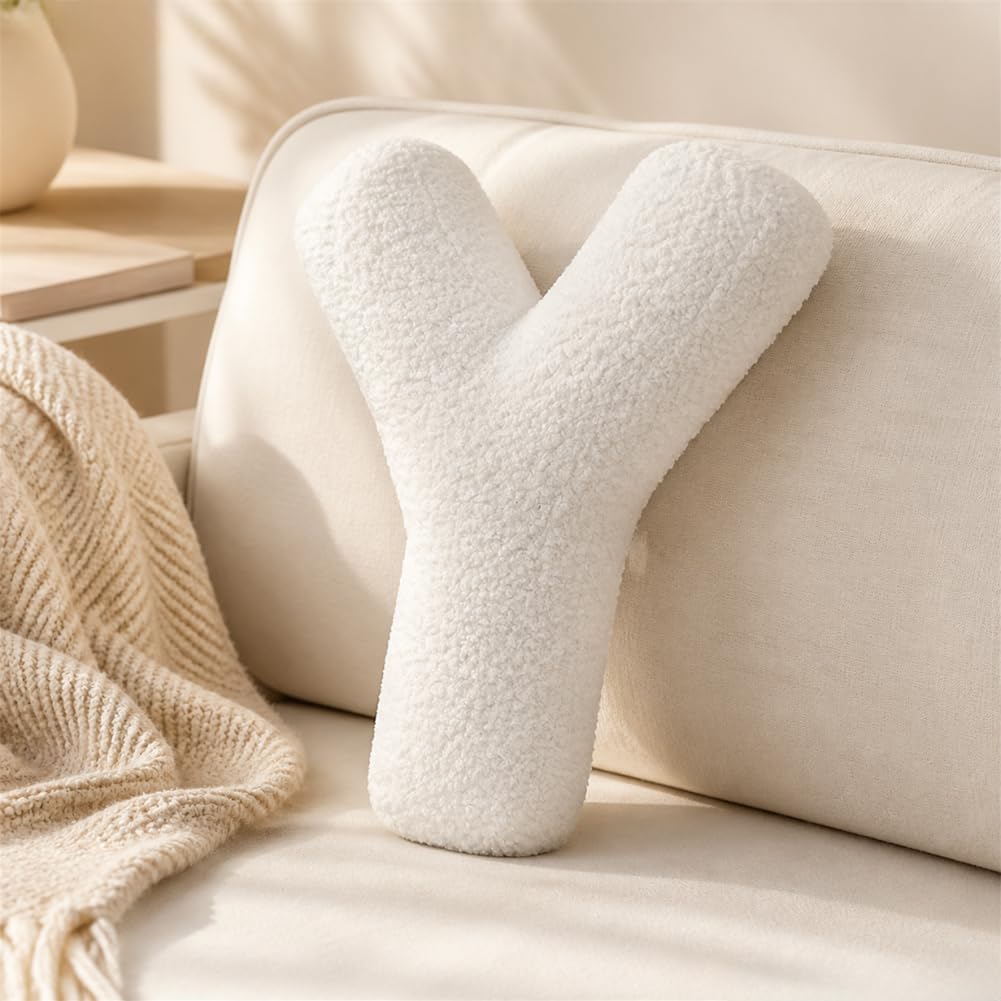 Letter Plush Pillow, Letter Hugging Throw Pillows, Decorative Initial Letter Shaped Throw Pillows for Bed Couch, Letter Pillows English Alphabet A to Z for Sofa Bedroom Living Room Decor (A)