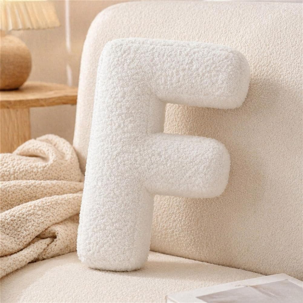 Letter Plush Pillow, Letter Hugging Throw Pillows, Decorative Initial Letter Shaped Throw Pillows for Bed Couch, Letter Pillows English Alphabet A to Z for Sofa Bedroom Living Room Decor (A)