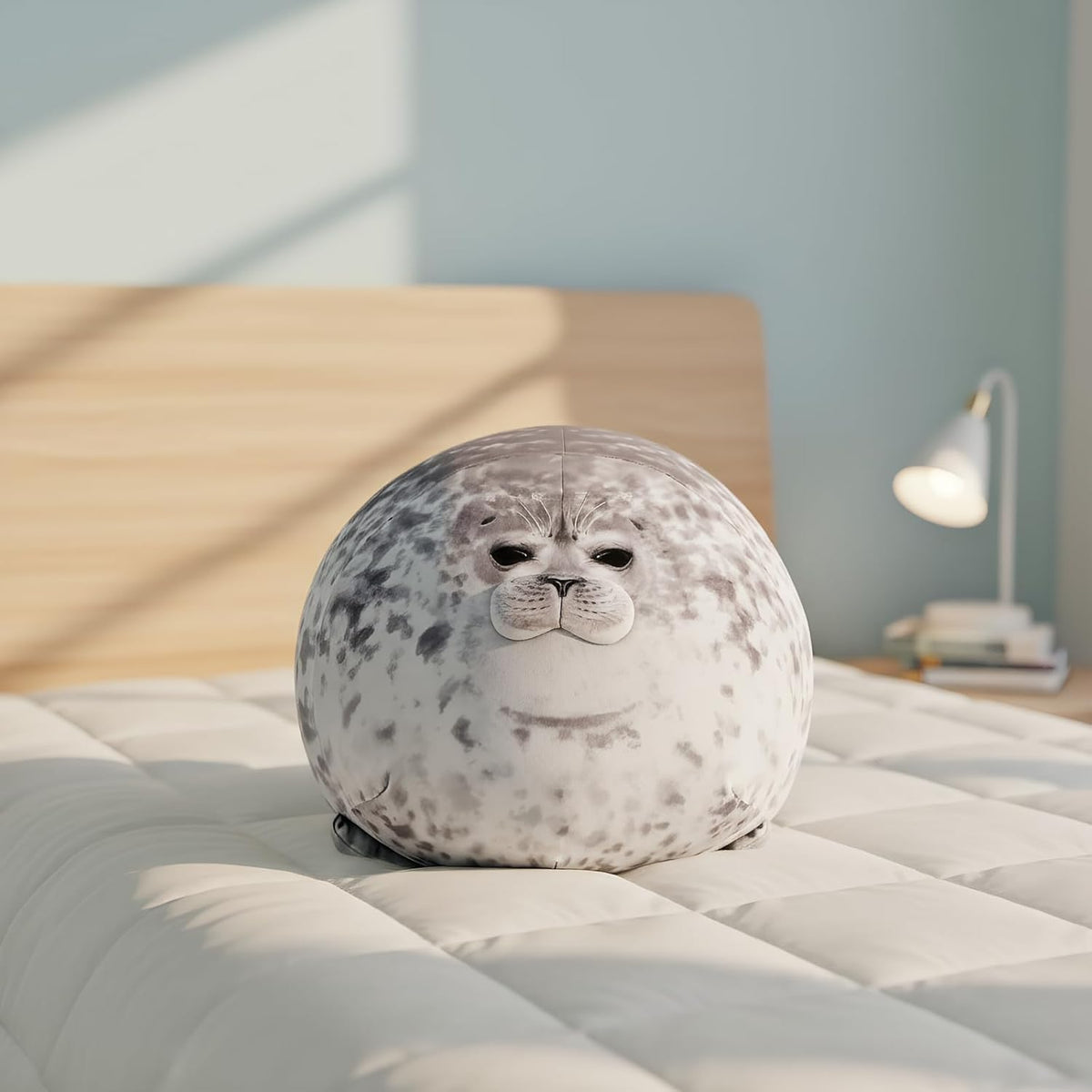 1 Piece Sea Lion Shaped Plush Throw Pillow Grey Chair Cushion Cute Pillows King Size Couch Pillow Funny Decorative Bed Pillows Fashion Seating Cushions with Bedroom Decoration (Grey, 60cm-730g)