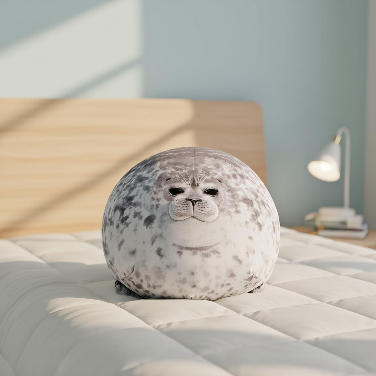 1 Piece Sea Lion Shaped Plush Throw Pillow Grey Chair Cushion Cute Pillows King Size Couch Pillow Funny Decorative Bed Pillows Fashion Seating Cushions with Bedroom Decoration (Grey, 60cm-730g)