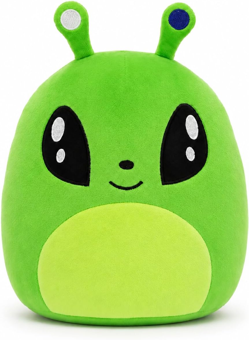 Alien Plush Toy Figure, Soft Stuffed Space Doll for Kids（Green）
