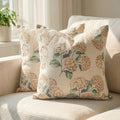 GEEORY Hydrangea Floral Throw Pillow Covers Set of 2, 18x18, Blue