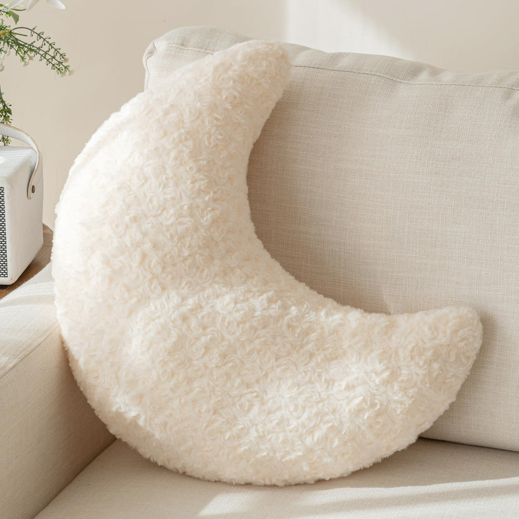 Moon Decorative Throw Pillow with Soft Plush, Lavender Purple, 14.9 Inches